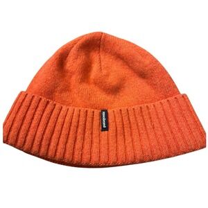 Patagonia Brodeo Beanie Mesa Orange Recycled Wool Blend Knit Hat 29206 FF40